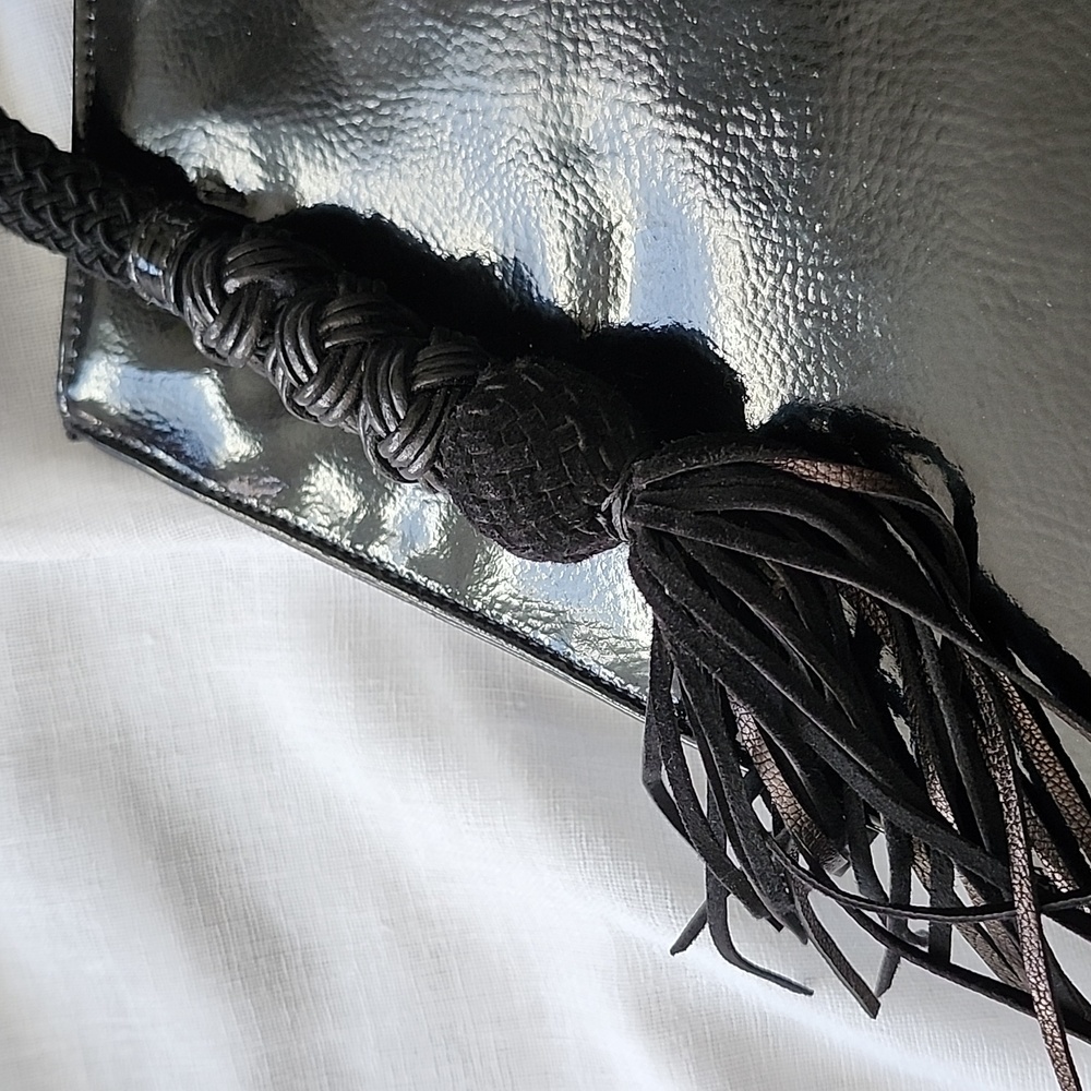 Sondra Roberts Vintage Black Patent Leather Shoulder Bag, $50 - Picture 11 of 14